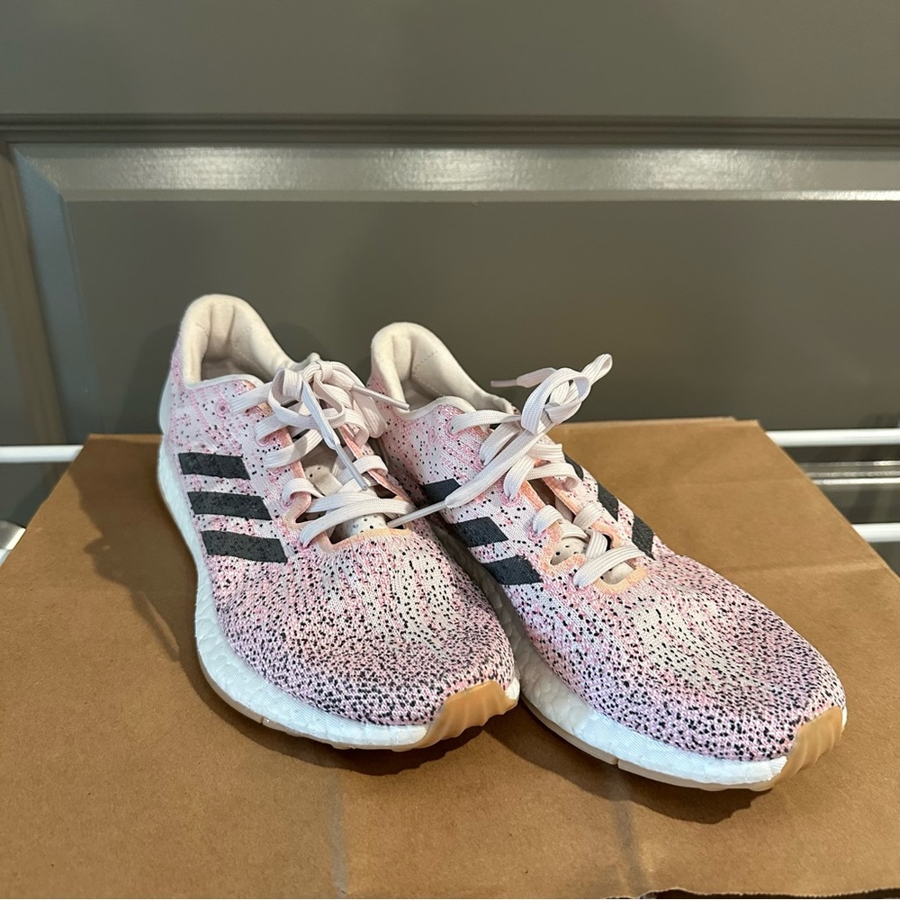 Adidas Women's Pink and Black Sneakers